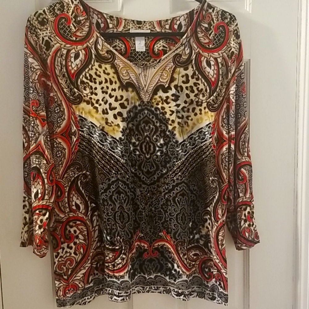 Chico's 3/4 length sleeve top
